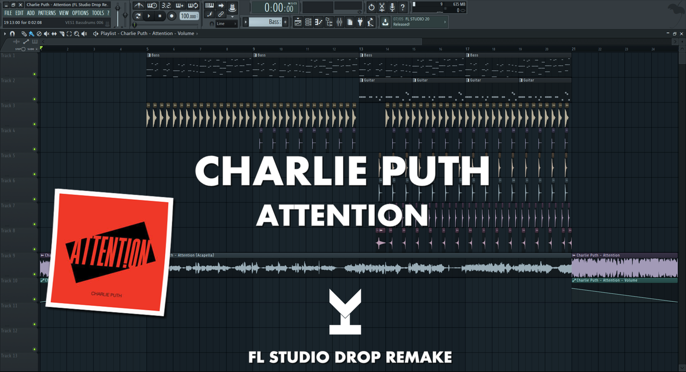 Charlie Puth - Attention (FL Studio Drop Remake + Free FLP) by Krayvent -  Free download on ToneDen