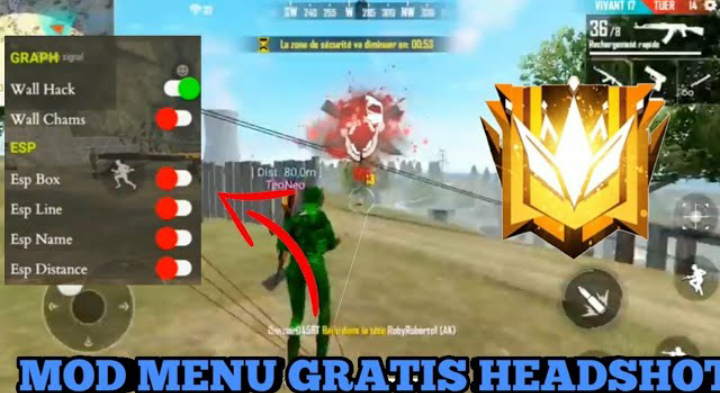 Mod Menu Free Fire │ Aim Hs 100% │Atualizado - DFG