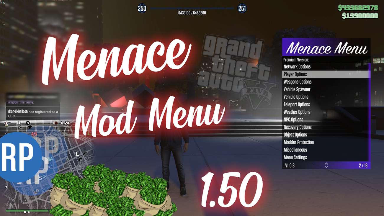 GTA 5 Online PC 1.52 - Menace Mod Menu, Page 2