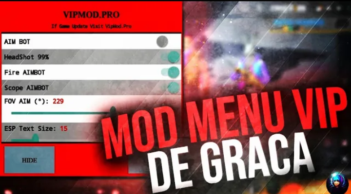 DOWNLOAD NOVO HACK Free FIRE MOD MENU VIP ATUALIZADO GRÁTIS 100