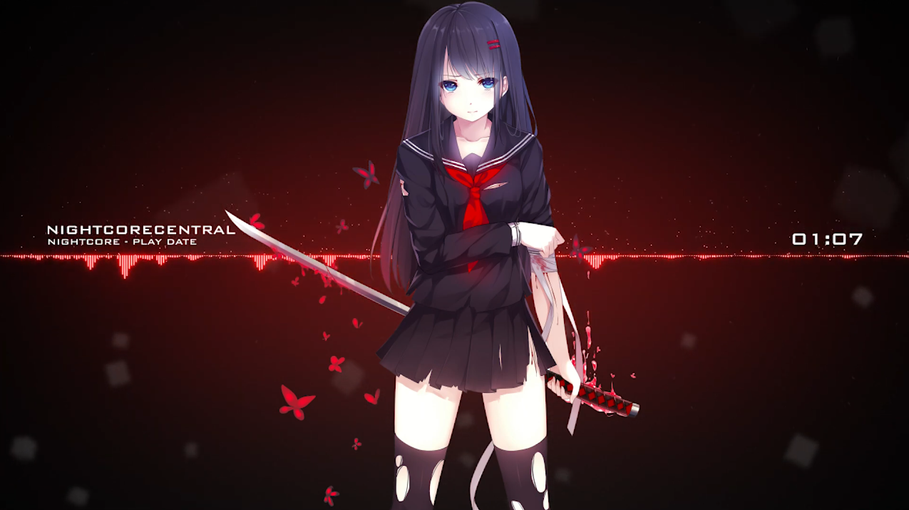 Anime Girl Black Hair Background PNG - PNG Play