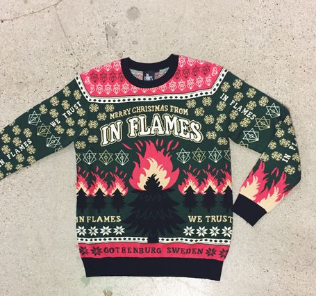 In Flames Christmas Sweater Giveaway Enter to win on ToneDen
