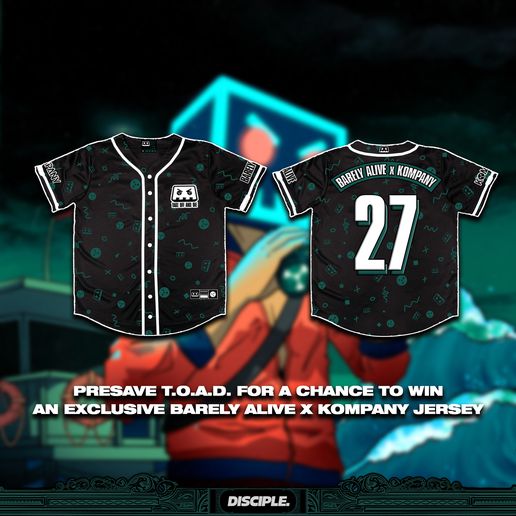 Barely Alive & Kompany T.O.A.D. (Jersey Giveaway) Enter to win on